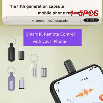 1-5 шт. мини-адаптер для смартфона с ИК-интерфейсом Type C/Micro USB, интеллектуальное управление приложением, беспроводной инфракрасный телефон, универсальный пульт дистанционного управления