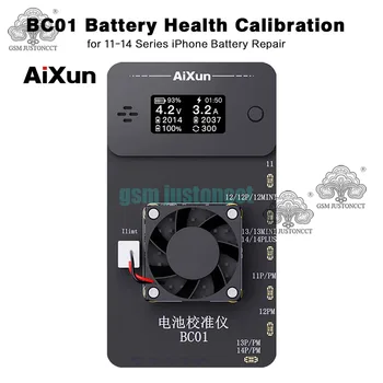 Калибратор батареи JCID AIXUN BC01 для lPhone 11-14 pro Поддерживает тестирование цикла зарядки и разряда аккумулятора Работоспособность выросла до 100%