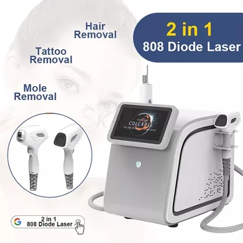 Новое поступление 755 нм 808 нм 1064 нм Лазерная эпиляция с постоянным диодом 2 в 1 Машина для удаления волос Pico Laser 808
