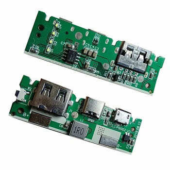 USB 5V 2.4A Micro/Type-C USB Мобильный блок питания 18650, зарядный модуль, Литиевое зарядное устройство, плата усиления