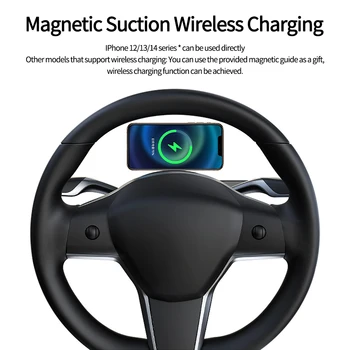Автомобильный Держатель Телефона Автомобильная Навигация Магнитное Быстрое Зарядное Устройство Для Смартфона Беспроводное Зарядное Устройство для Tesla Model 3 Y