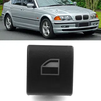 Для BMW 3 серии E46, крышка стеклянных кнопок переключения, замена крышки переключателя передних окон LH и RH, Черный