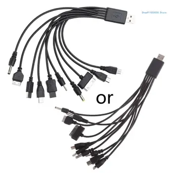 Универсальный USB-кабель C5AB с несколькими разъемами, кабель-адаптер USB, кабель для передачи данных, шнур 10 в 1