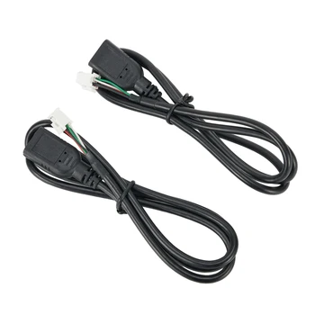Удлинительный кабель Замена автомобильного USB-адаптера Черный Износостойкий для Android Часть радио 2шт Аксессуары 75 см