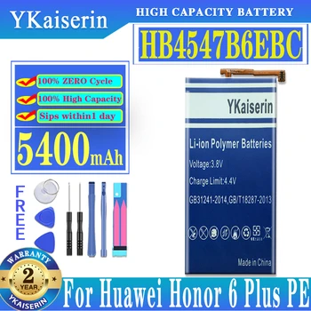 Для Hua Wei HB4547B6EBC Аккумулятор емкостью 5400 мАч для Huawei Honor 6 Plus Для Honor6 Plus 6Plus PE-TL20 PE-TL10 PE-CL00 PE-UL00 Батареи