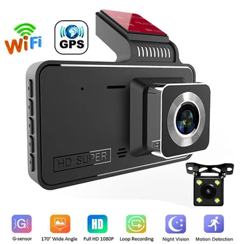 Автомобильный Видеорегистратор WiFi Dash Cam 1080P Full HD Автомобильная Камера Привод Видеомагнитофон Ночного Видения Auto Dashcam GPS Logger Автомобильные Аксессуары