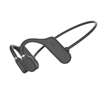 Беспроводная Спортивная Bluetooth-гарнитура Беспроводные наушники Bluetooth 5.0 TWS Водонепроницаемая легкая спортивная гарнитура с микрофоном черного цвета