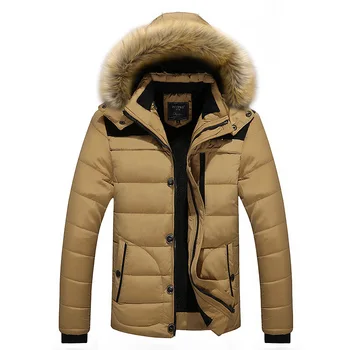 Новинка 2023, осенне-зимняя повседневная мужская однотонная хлопковая куртка в деловом стиле с капюшоном