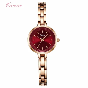 Женские кварцевые часы KIMIO из розового золота, женские часы-браслет с цепочкой из нержавеющей стали, relogio feminino 2023, новое поступление