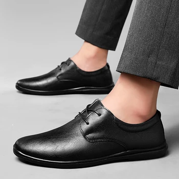 Мужская обувь 2023 Новая Повседневная Дизайнерская обувь из натуральной кожи, Модные офисные мокасины для водителей, оксфорды, Мужская обувь для вождения