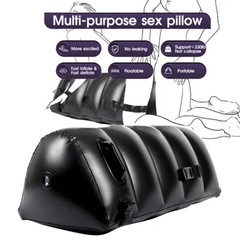 2023 Новая секс-мебель для взрослых Надувной диван в позе для секса лежа, Стяжной коврик для привязки кровати, коврик для поддержки тела, Воздушная клиновидная подушка