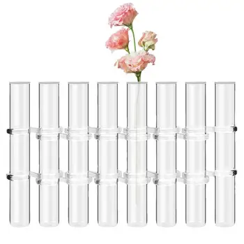 Навесная ваза 8шт / 6шт Прозрачные вазы для центрального элемента Гидропонная ваза для растений Стеклянная ваза для цветов из пробирки Цветочная композиция Ваза С