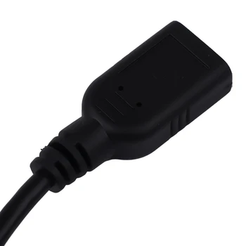 1 шт. Автомобильный USB-удлинитель-адаптер из черного ABS-материала Для салона автомобиля 4-КОНТАКТНЫЙ разъем для автомобильной стереосистемы