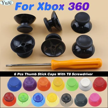 6 шт. 3D аналоговый джойстик, перекидной чехол для контроллера Xbox 360, колпачки для джойстиков, запасные части