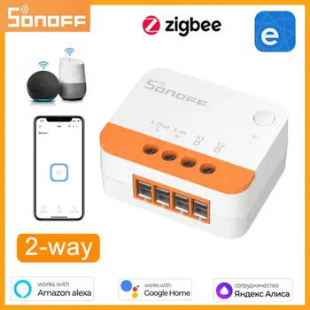 SONOFF ZBMINI-L2 Zigbee DIY Smart Switch Не Требуется Нейтральный Провод 2-Полосное Управление eWeLink APP Remote Voice Alexa Alice Google Home