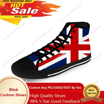 Великобритания, Британский Флаг, Юнион Джек, повседневная ткань, модная парусиновая обувь с 3D принтом, мужские и женские легкие дышащие кроссовки
