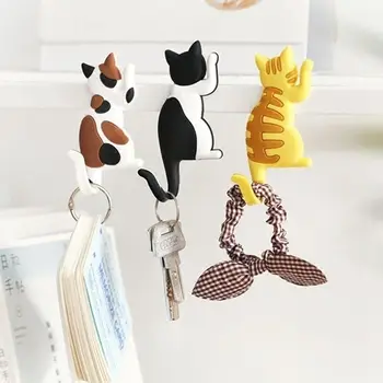 Симпатичный многофункциональный Легко устанавливаемый Сгибаемый Экономящий место Домашний декор Крючок для кошек на холодильник Магнит для холодильника