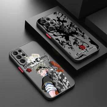 Симпатичный аниме Black Clover для Samsung S24 S23 S22 S21 S20 S10 FE Note 20 10 Ultra Lite Plus матовый полупрозрачный чехол для телефона