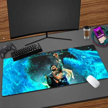 Overwatch Hanzo Anime, Большой коврик для мыши, 900x400, Ноутбук для офисных игр, Резиновый Противоскользящий коврик для стола, Компьютерная клавиатура, Прочный Коврик для мыши