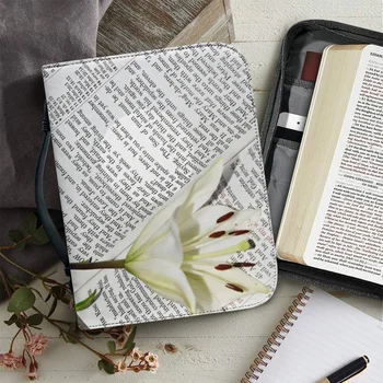 Прямая поставка Сумка для Библии Daffodil Word Art Практичный Футляр для Библии Кожаная Женская Сумочка на молнии Подарок для друзей-христиан Bolsa