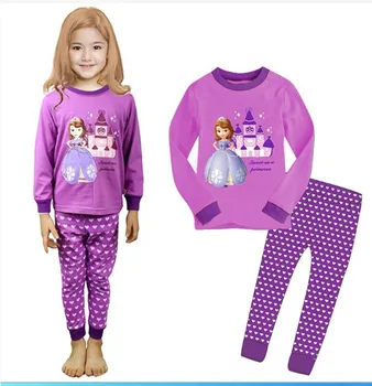 Пижамный костюм Снежной Анны Эльзы с героями мультфильмов, детские брюки с длинными рукавами, домашние повседневные комплекты пижам с героями мультфильмов, комплект одежды для сна
