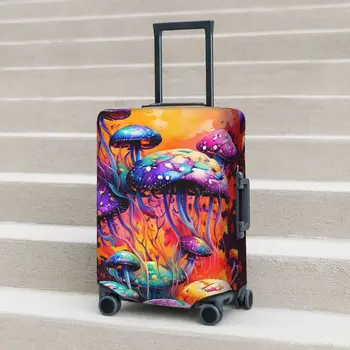 Чехол для чемодана грибного цвета, защитная пленка для бизнеса, пугающее растение, принадлежности для багажа, стрекоза для полета
