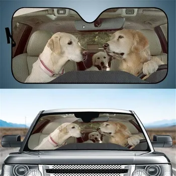 Автомобильные шторы с рисунком собаки/кошки/альпаки для передних окон с забавным животным, стильный солнцезащитный козырек для автомобиля, прочное лобовое стекло, солнцезащитный козырек для автомобиля
