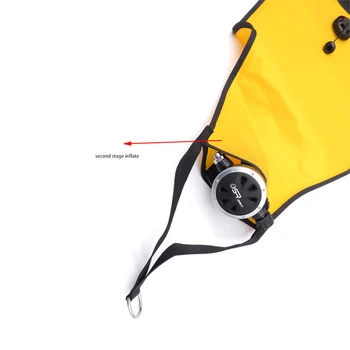 Спасательный мешок Подъемный мешок Износостойкий Желтый 65x35 см Аксессуары Для дайвинга Снаряжение для занятий водными видами спорта на открытом воздухе Со сливным клапаном