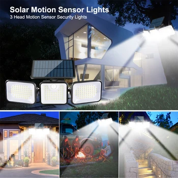 Солнечный прожектор на открытом воздухе, 180 светодиодов, Отражатель света для садовых построек, Водонепроницаемая лампа IP65, прожектор для аварийного освещения, стена L