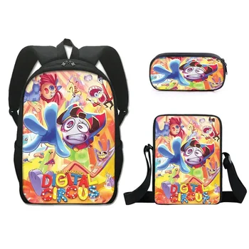 Mochila Удивительный рюкзак Digital Circus для подростков, детей, мальчиков, студенческих школьных сумок, дорожных сумок через плечо