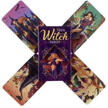 Карты Таро Подростковой Ведьмы 78 Колод Oracle English Visions Divination Edition Borad Playing Games