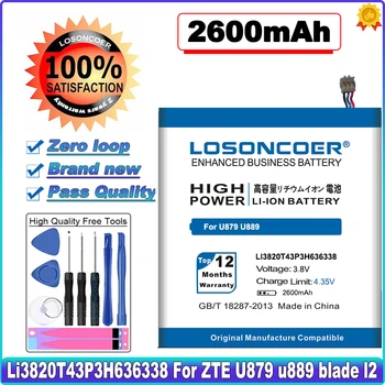 LOSONCOER 2600 мАч LI3820T43P3H636338 Аккумулятор Для ZTE U879 U889 Blade L2 Аккумулятор