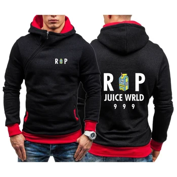 Juice WRLD 2021 Мужские Новые Весенне-осенние пуловеры с капюшоном и модным принтом, толстовки на диагональной молнии, повседневные куртки, толстовки, топ