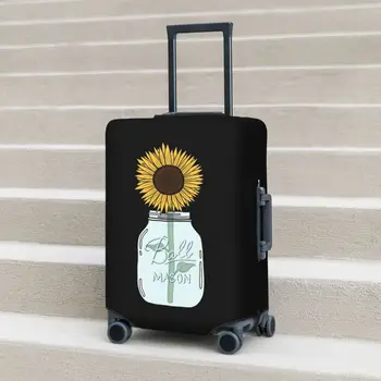 Крышка для чемодана из банки с подсолнухом, модный милый чехол для багажа для отдыха и развлечений