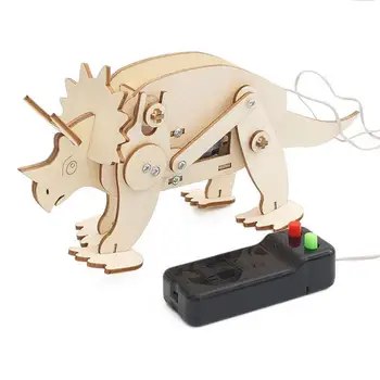 Динозавр-научно-технологическая игрушка-стержень, сделай сам, Собери дерево ручной работы, Экспериментальная технология, образовательные научные игрушки для детей