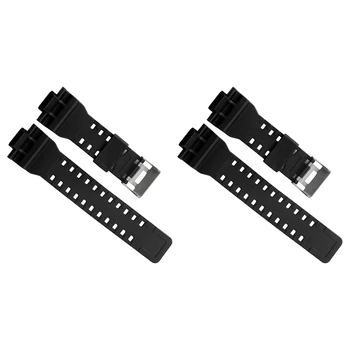 2 сменных ремешка из натуральной смолы для часов G-Shock GD120 /GA-100 /GA-110 / GA-100C (черный)