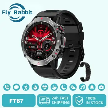 FLY RABBIT FT87 Умные часы с AMOLED дисплеем 100 Спортивный режим Военные часы для мужчин и женщин Смарт часы с функцией Bluetooth для вызова