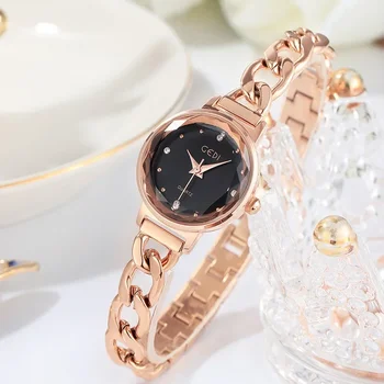 Модные женские часы градиентного цвета с маленьким циферблатом, персонализированный джинсовый браслет-цепочка, водонепроницаемые Женские кварцевые часы Reloj Para Mujer