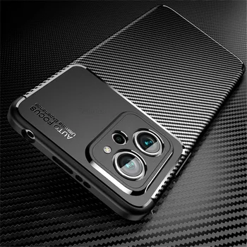Для Poco X5 Pro 5G Case С Рисунком из Углеродного Волокна Матовая Задняя Крышка PocoX5 X5Pro Poko Pocco X5 5X Жесткая Камера Противоударные Чехлы