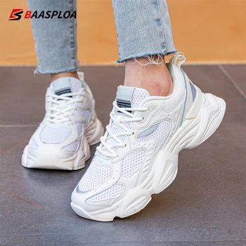 Baasploa / Новая женская спортивная обувь, дышащие кроссовки для женщин, модные удобные повседневные кроссовки, нескользящие, увеличивающие рост.