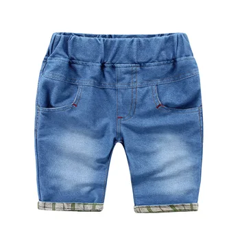 От 3 до 7 лет новые Летние Модные хлопчатобумажные Укороченные джинсы для мальчиков со средней талией