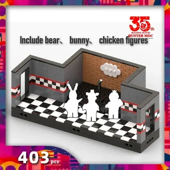 игрушки для игр ужасов фигурки медведей персонажи-кролики офис безопасности ресторан сцена для шоу сцен игр ужасов строительные блоки