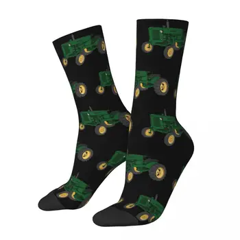 Новые мужские носки Зеленый тракторный материал Милые винтажные носки высокого качества на все сезоны