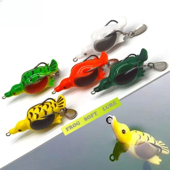 Мягкие пластиковые приманки Snakehead Jump Frog для окуня Topwater Swimbait, искусственная приманка в виде утиной трубки, приманки для рыбалки в соленой воде, Китайское море