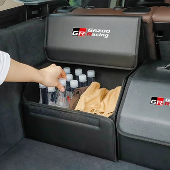 Автомобильная Кожаная сумка-Органайзер Складной Дорожный Ящик для хранения Toyota Supra Aygo Prado RAV4 Hilux Yaris Corolla 4Runner Camry Avalon Av