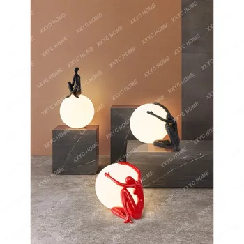 Торшер в скандинавском стиле, Абстрактная мебель, Гуманоидный шар, Вертикальный светильник