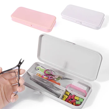 Ящик для хранения нейл-арта, Органайзер для деталей ногтей, Кубовидный Пластиковый контейнер, Упаковочный Футляр для ногтей, Кисточка, Пилочка, Инструменты для маникюра.