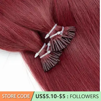 99J Color I Tip Кератиновое Наращивание Волос Настоящие Человеческие Волосы Микро-Бусины Капсулы Для Волос Micro link Капсулы Для Волос 50 г /упак. 24 