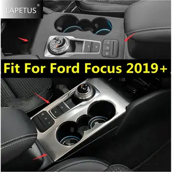 Центральная Консоль Переключения Передач Панель Декора Панели Управления Рамка Крышки Накладка Для Ford Focus MK4 2019-2021 Автомобильные Серебристые Аксессуары