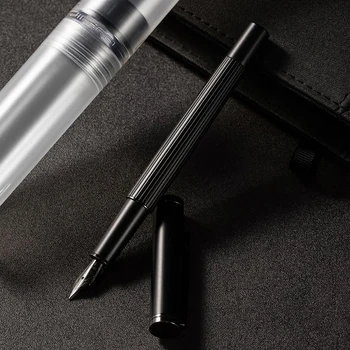 Роскошная черная металлическая авторучка JINHAO Высококачественная каллиграфическая ручка 0,5 мм для ученического письма Канцелярские школьные принадлежности Новинка